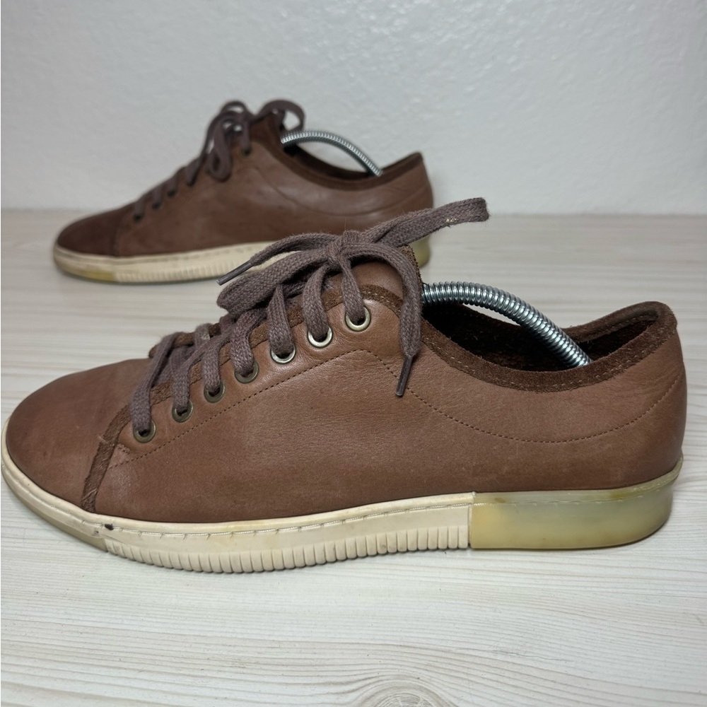 Vince Camuto Men's Brown Leather Lace Up Sneakers Shoes Sz 9.5